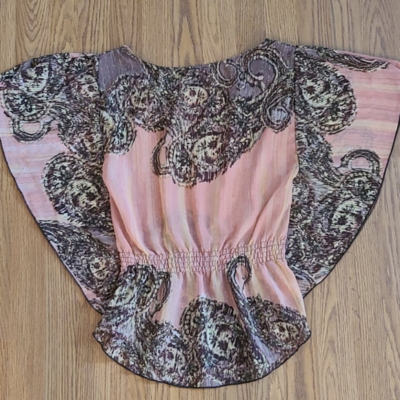 Dolman sleeve sheer blouse - Picture 6 of 7